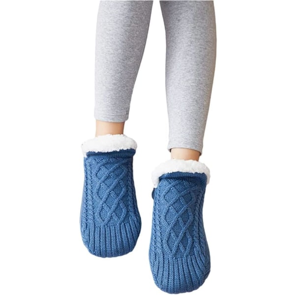 Indendørs skridsikre termiske sokker, håndvævet fløjlsforet, ZQKLA