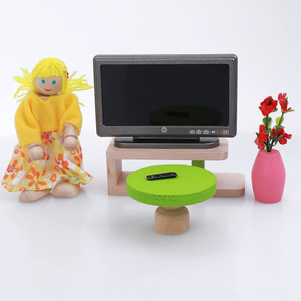 Miniatyyri Dollhouse TV Set, 1:12 Dollhouse Mini Television w,ZQKLA