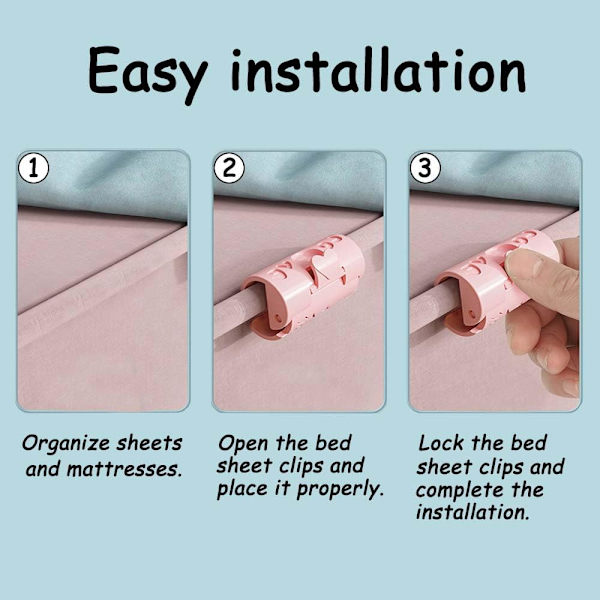6 stk Senglaken Klips - Justerbare Senglaken Griper Holder, Dyne