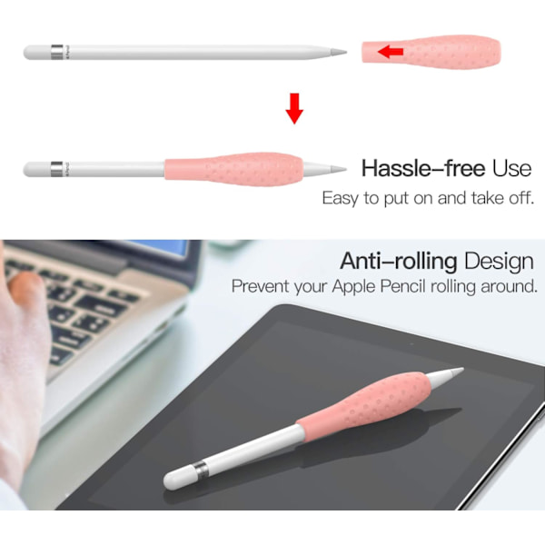 Silikoneetui til Apple Pencil - [Anti-Rul Design, Ergonomi, ZQKLA