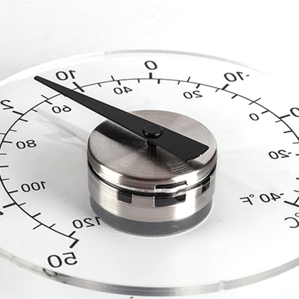 Sirkelformet Vindusværsstasjon - Transparent Termometer - ,ZQKLA