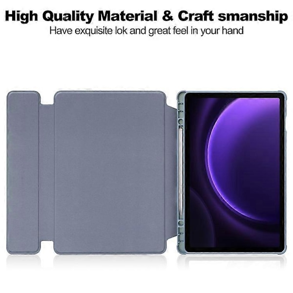 Yhteensopiva Samsung Galaxy Tab S9 FE Kotelo Nahka+Akryyli Pyörivä Jalusta Suojus Bluetooth-näppäimistöllä Purple
