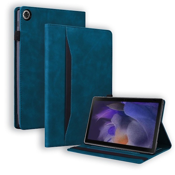 Skinnfodral med skarvning för Samsung Galaxy Tab A9+ Blue