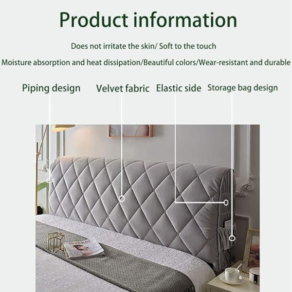 Sängynpäädyn Slipcover, Bed Cover Suojaus Paksu D,ZQKLA