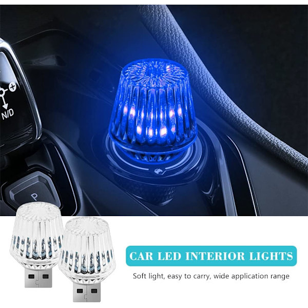 USB Nattlamper, USB Atmosfære Lyssett, 2 stk USB LED, ZQKLA