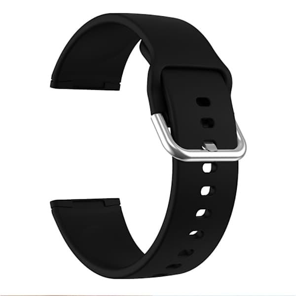 Silikone Armbånd Versa 3/Fitbit Sense - Sort Black Svart,su