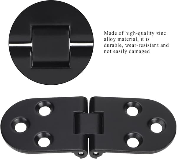 4 stk. 80*30*2.2mm Sort Hængsel, Zink Legering Toggle, Hængsel, ZQKLA