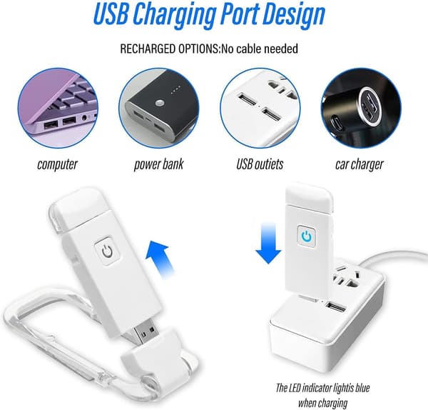 Leselys, USB-oppladbart klipslys, ZQKLA