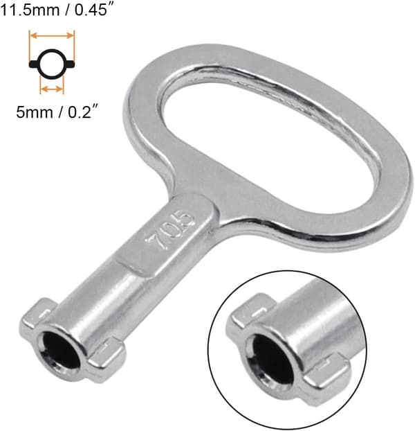 Set med 2 Metalliska Triangulära Skiftnycklar för Mätarboxar, Silver Soc,ZQKLA