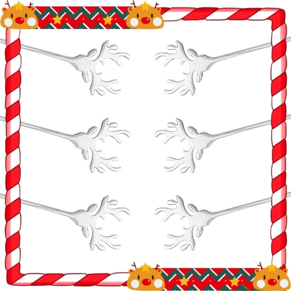 6 stykker elgformet juleske, kreativ lille jul, ZQKLA