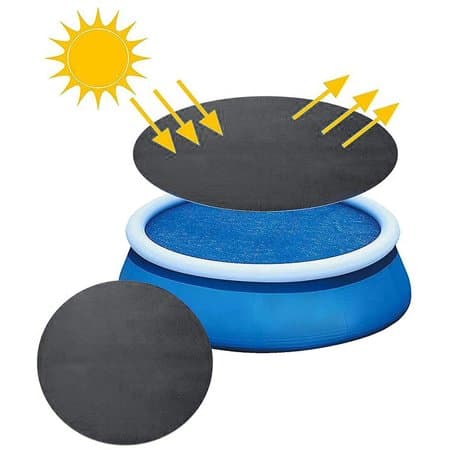 Solvarmeplade til Overjordisk Pool (15 FT), 8-15Ft Rund Diameter, ZQKLA