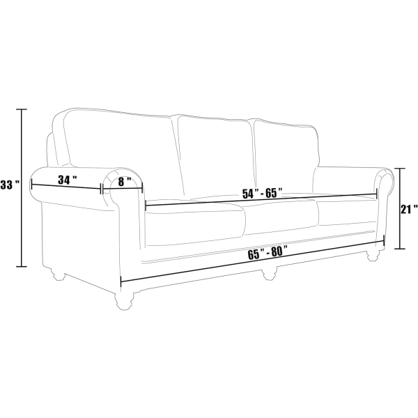 Stretch spandex sofabetræk, 3-personers sofabetræk til stuen