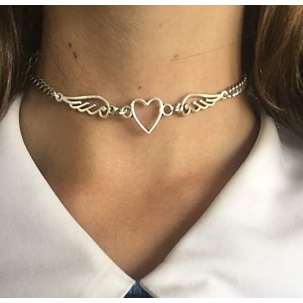 Angel Heart Wing Choker Gootti Indie Y2K Onto Pe,ZQKLA