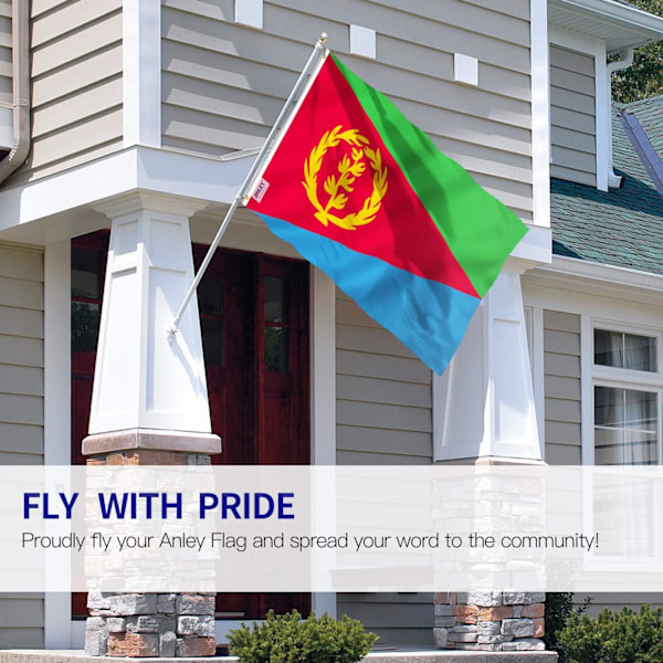3x5 fot Eritrea flagga - Levande färg och blekbeständig - Canvashuvud