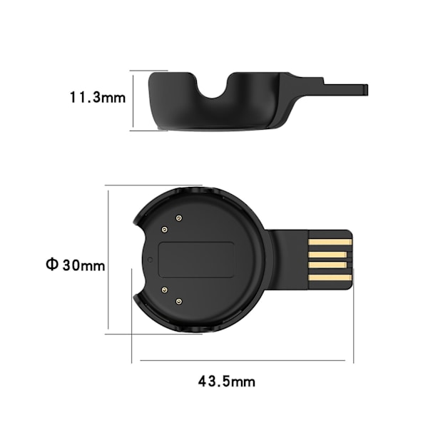 USB-laddare Laddningsbas Dock för Polar Verity Sense/Polar OH1 Pulssensor