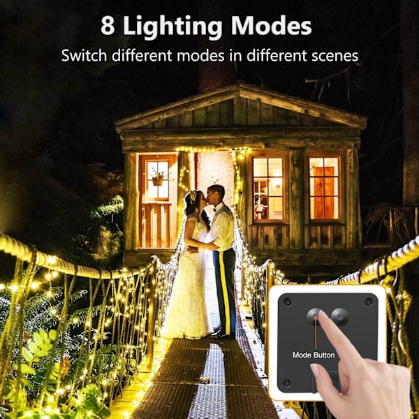 Varmvit Solcellsslinga Utomhus, [2-pack]