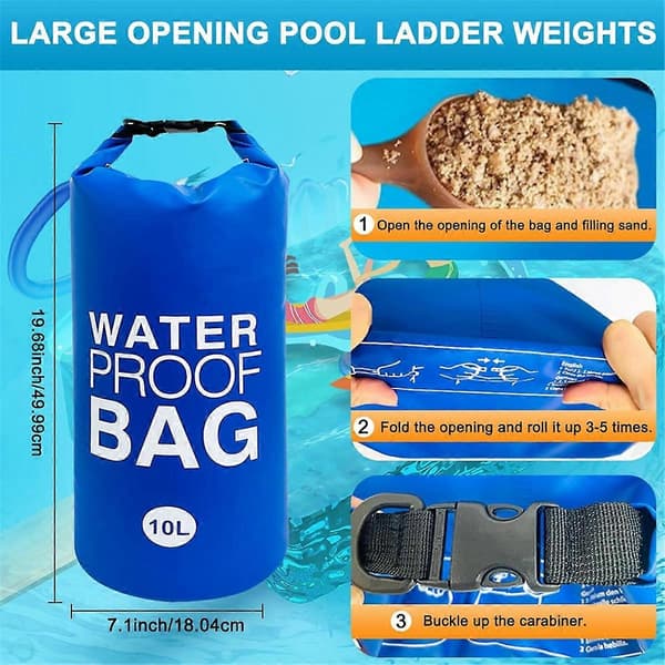 Pool Stegvikter, Poolstegvikter för ovanjordspool, Marinblå