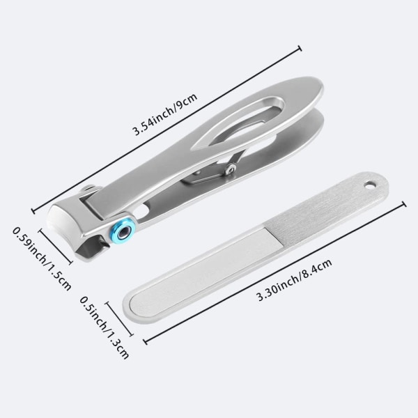 Nail Clippers Wide Jaw Opening 15mm, with Nail File,ZQKLA