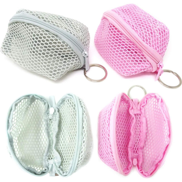 2 stk. Mesh Makeup Sponge Holder Beholder Små Kosmetikk Tra, ZQKLA