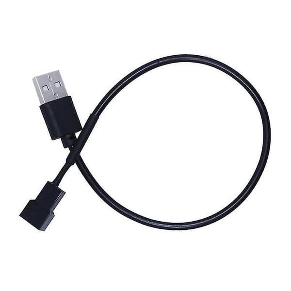 30cm USB Hane till 3-Pin Adapterkabel Kontakt för PC Dator Chassi CPU Fläkt