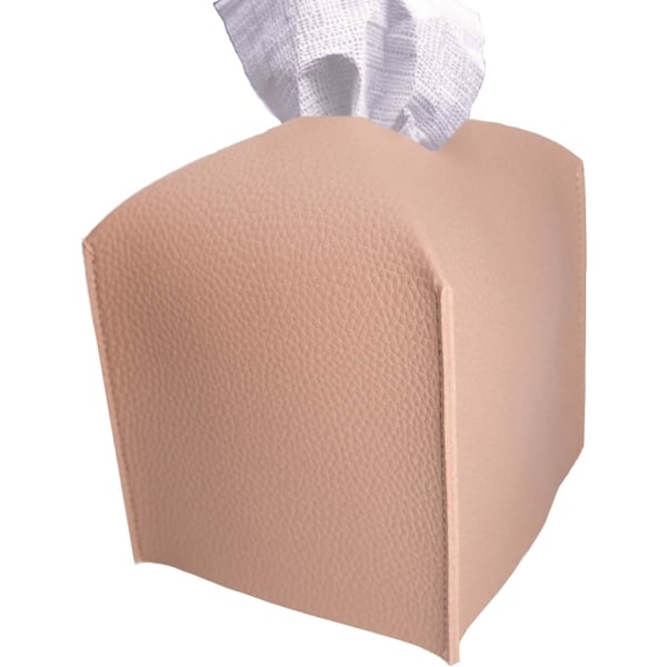 Tissue Box Cover, [raffinerad] Modern PU Läder fyrkantig Tissue Box H