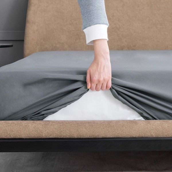 Sängkläder, lakan, queen size, grå - endast lakan för M,ZQKLA