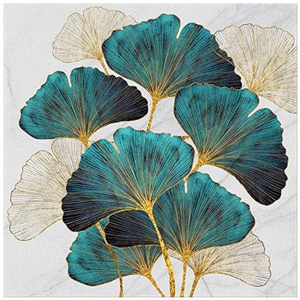 (40x40cm Ginkgo biloba) 5D DIY Diamantmaleri, Diamant Digi, ZQKLA