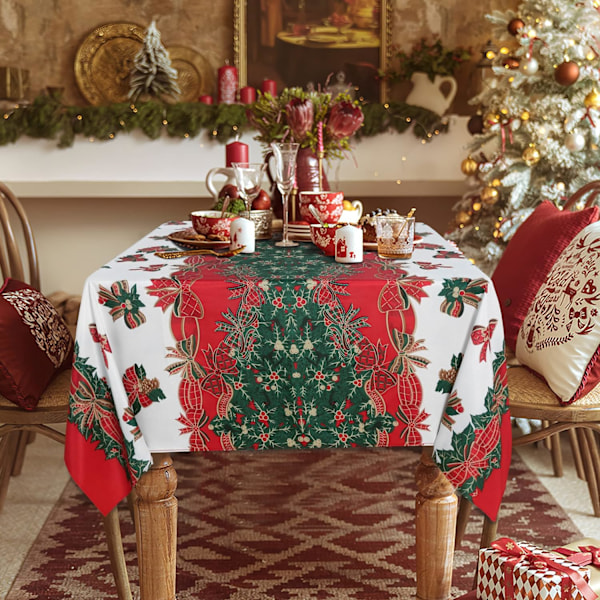 Julduk Rektangel - 59x71 tum Holly Ribbon Mönster