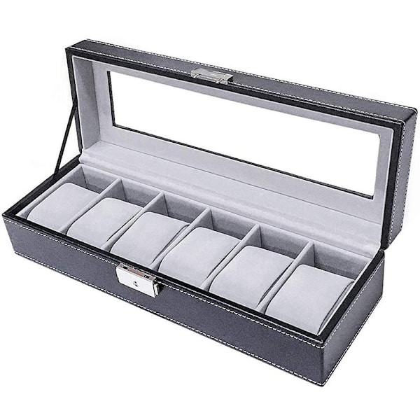 Display, Låda, Klocklåda, 6 Fack, Julklapp, Bla,ZQKLA