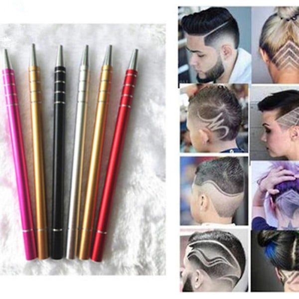Hår Tattoo Skærepen i Rustfrit Stål - Frisure Design Trimmer til Øjenbryn, Overlæbe og Hårstilering - Professionelle Hårværktøjer