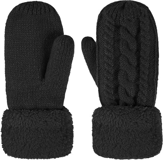 Dame Vinter Uld Vante Handsker, Vinter Varme Tykke Handsker, G,ZQKLA