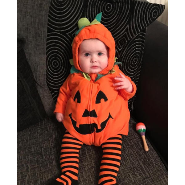 Söpö vauvan Halloween-kurpitsapuku, taaperon Halloween-asu, ZQKLA