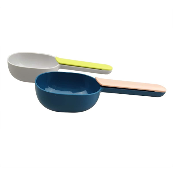2 stk. Dyrefoder-Ske med Ergonomisk Pose-Klipshåndtag til Katte, ZQKLA