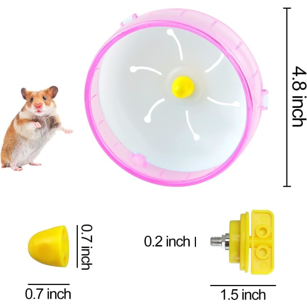 Hamster Exercise Wheel 4,72”, Silent Jogging Exercise Toy Hamster