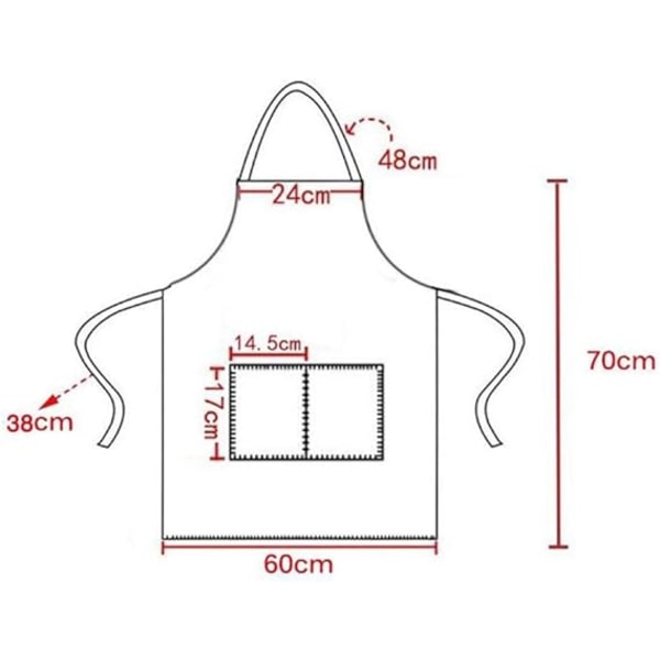 Unisex Kockförkläde för Vuxna och Kvinnor - Hållbart och Bekvämt, ZQKLA