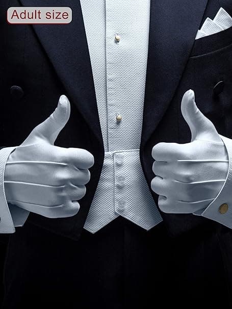 4 Par Uniformhandskar för Vuxna Spandexhandskar Herrkostymhandskar