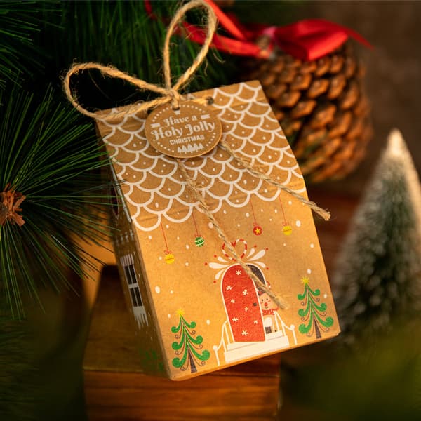 24 st julgransfestpresentaskar, Premium Kraftpapper, ZQKLA