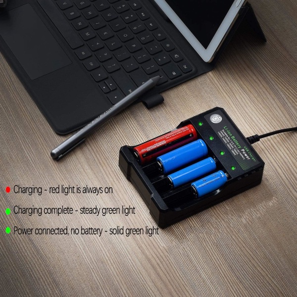 Universell 18650 Batteriladdare 3.7v Batteriladdare med LE,ZQKLA