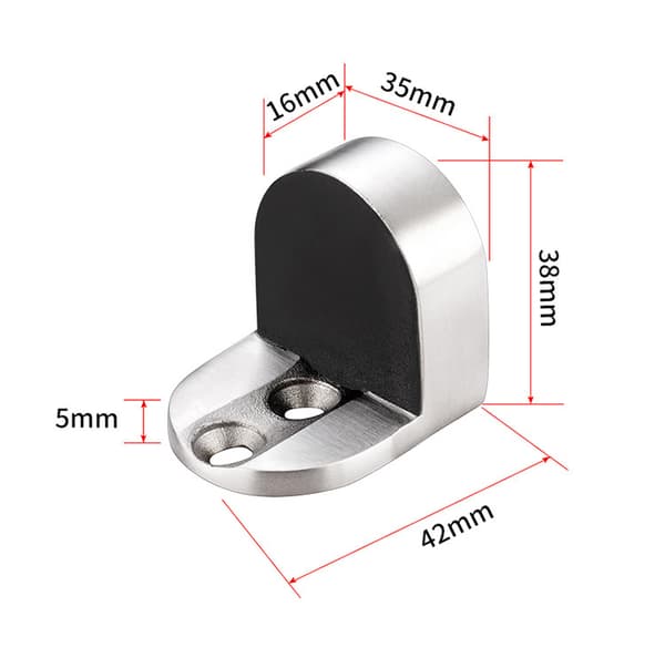 304 rustfrit stål magnetisk dørstopper gulv dørstopper, ZQKLA