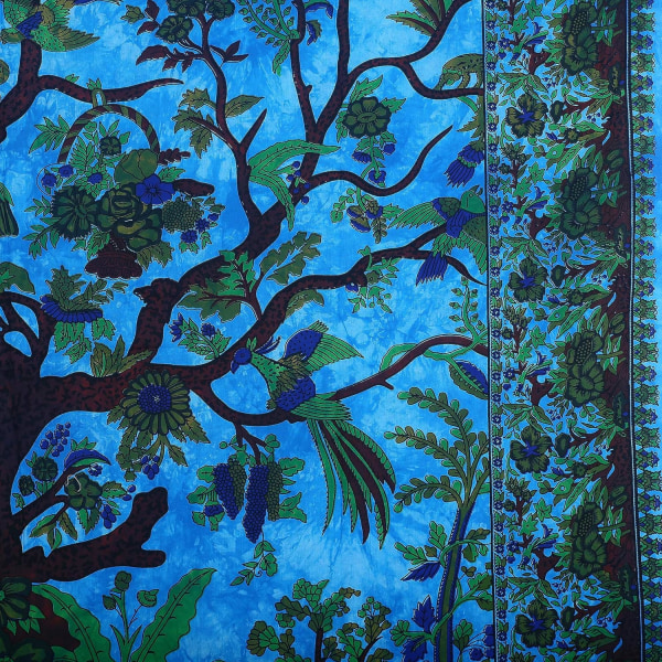 Tapestry Turkos Tree of Life Vägghängande Psychedelic Tap, ZQKLA