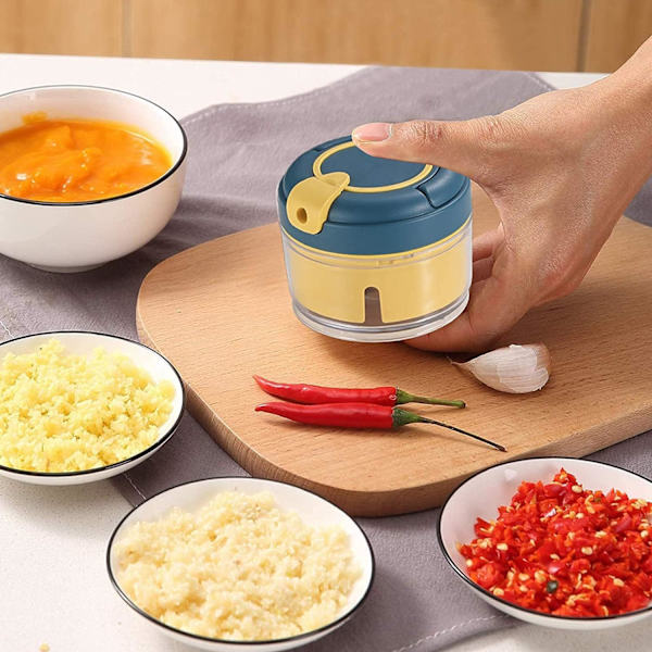 Manuell Vitlökskutter, Mini Grönsakshackare, Kött och Lök, ZQKLA