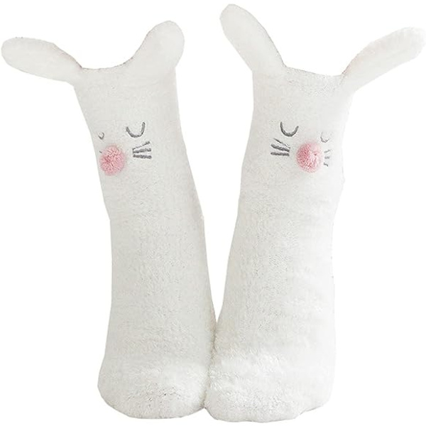 Tofflor Strumpor Fuzzy Strumpor Fleece Crew Strumpor Mjuka Varma Djur Vint