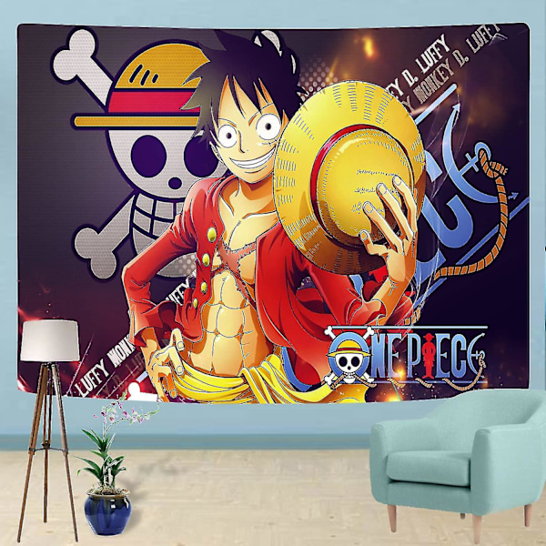 Anime One Piece Luffy Gobelin Veggteppe Veggdekor Festbanner Dekorasjon 60x80in - Snngv