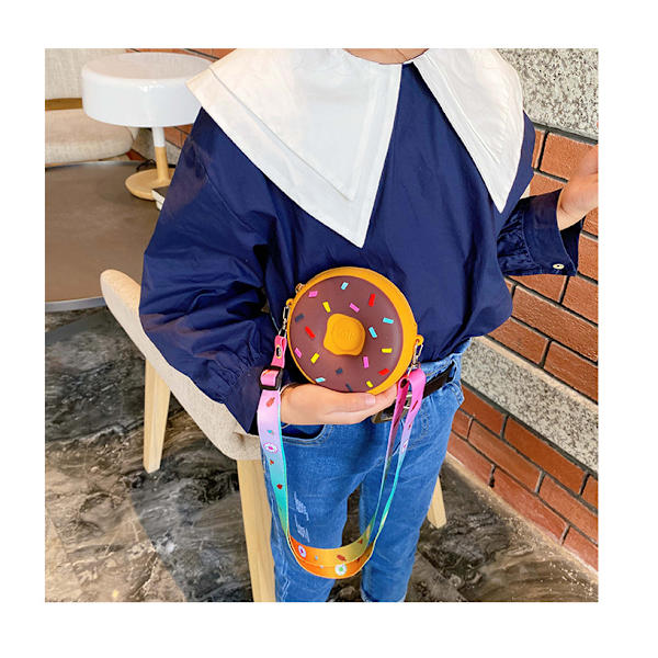 Novelty Sød Donut Pung Lille Pige Pung og Håndtaske Toddl,ZQKLA