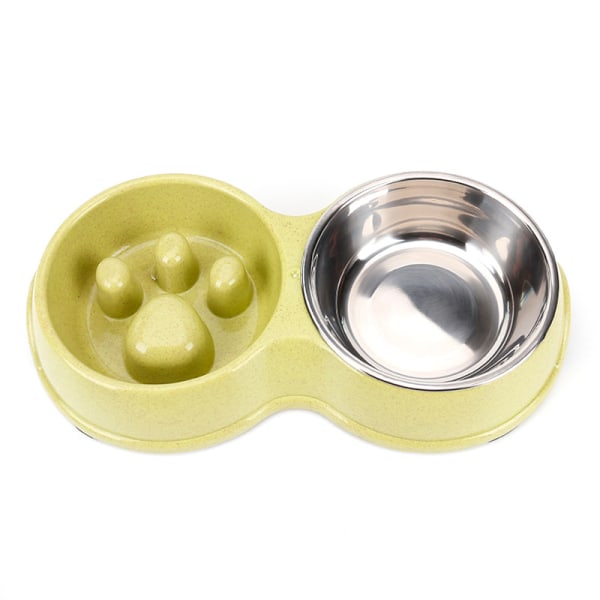 Pet Dog Slow Feeder Bowl, Rostfritt stål Anti-choke Puppy Fo, ZQKLA