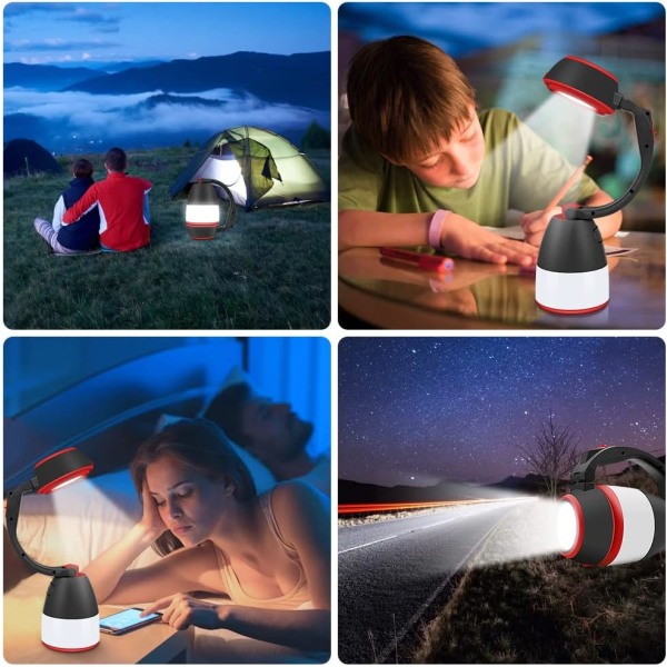 Multifunktionell LED Campinglampa, IPX4 Vattentät Bordlampa, ZQKLA