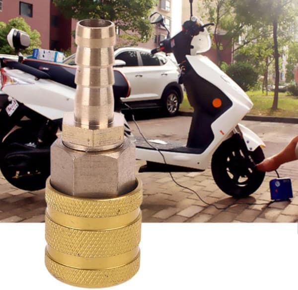 Låsbar luftchuck - Messing inflator dysenadapter for dekk P,ZQKLA