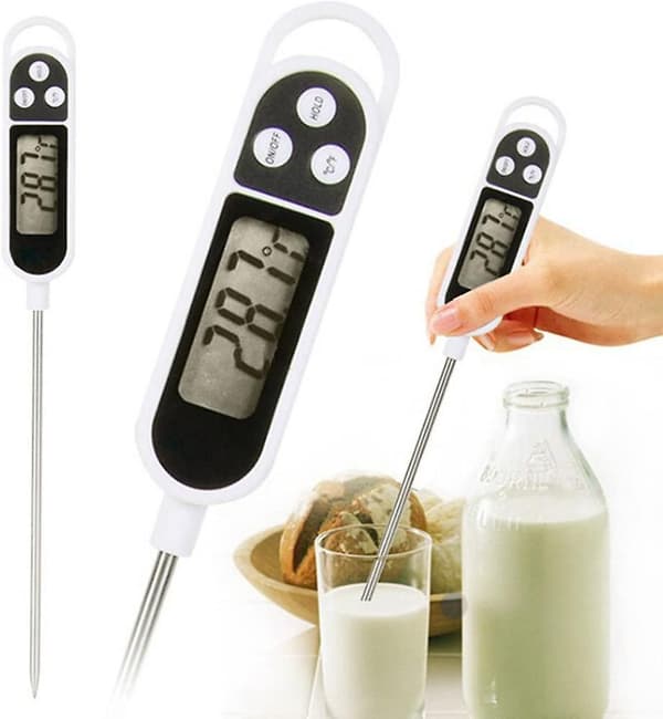 Electromenics Køkken Termometer Med Digital Lcd Skærm Og St