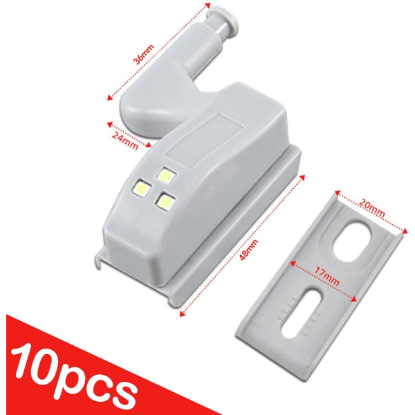 Hengsellys Universell Skaplys Hvit Farge 12V 23A Batteri, ZQKLA