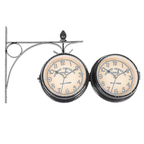 Europæisk dobbeltsidet vægur Classic Clocks Monokrom A (alder)-9192339851239
